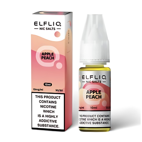 Elf Bar Elf Liq 10ml Nic Salt E Liquid 1 X PIECE, Apple Peach