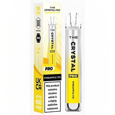 The Crystal Pro Bar 600 Disposable Vape Device - Pineapple Ice