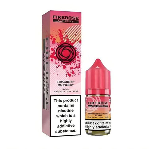 Firerose 5000 Nic Salt E Liquid 10ml, Strawberry Raspberry