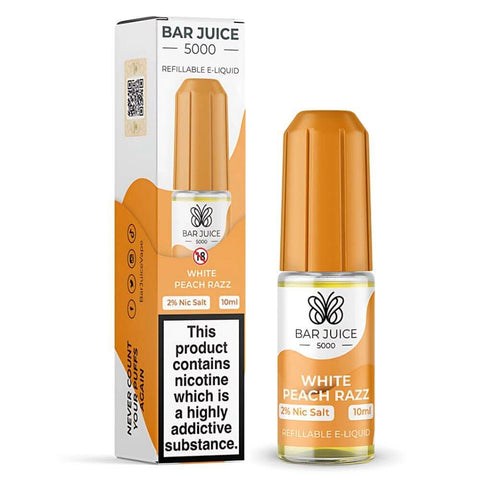 Bar Juice 5000 Nic Salt 10ml , White Peach Razz