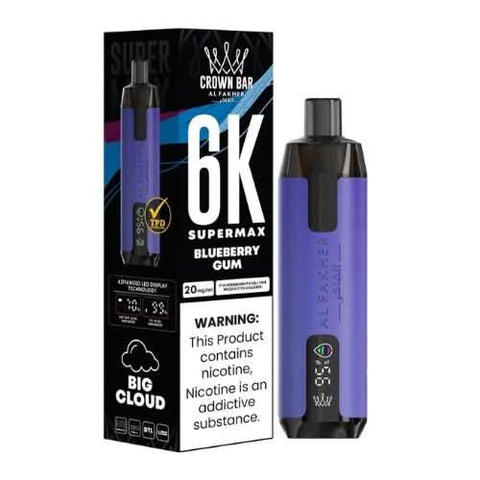 Al Fakher Supermax 6000 Disposable Vape - Blueberry Gum