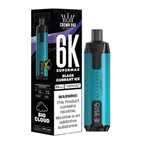 Al Fakher Supermax 6000 Disposable Vape  - Blackcurrant Ice