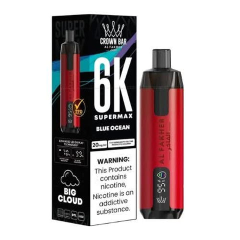 Al Fakher Supermax 6000 Disposable Vape  - Blue Ocean