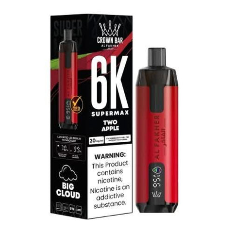 Al Fakher Supermax 6000 Disposable Vape - Two Apple