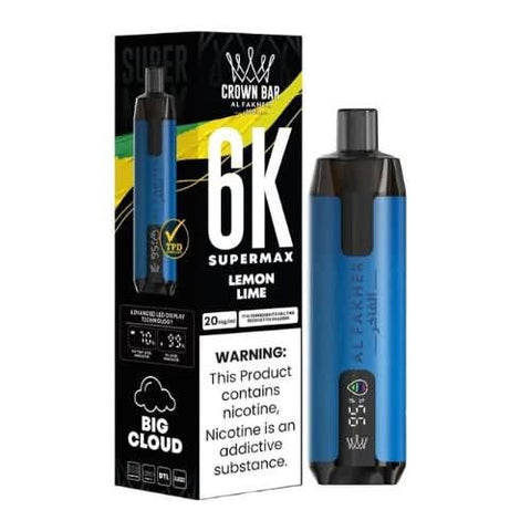 Al Fakher Supermax 6000 Disposable Vape  - Lemon Lime