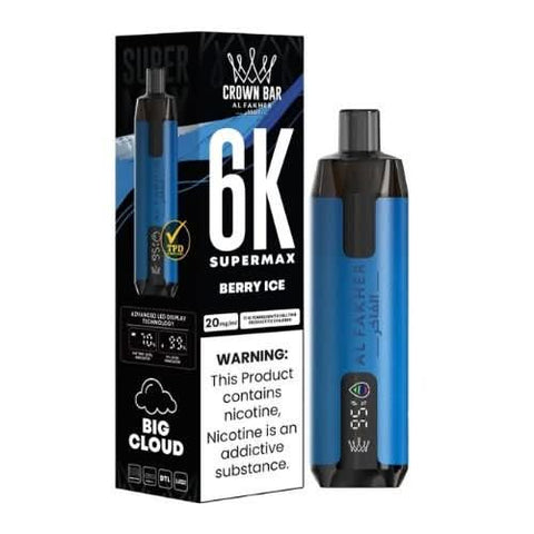 Al Fakher Supermax 6000 Disposable Vape - Berry Ice