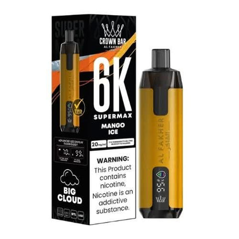 Al Fakher Supermax 6000 Disposable Vape - Mango Ice