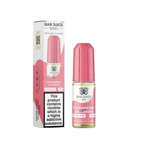 Bar Juice 5000 10ml Nic Salt E - Liquid - Pack of 10 | 5MG,15MG - Eliquid Base - Watermelon Strawberry Kiwi