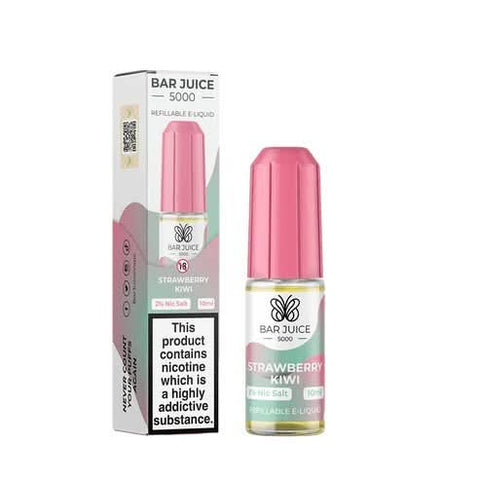 Bar Juice 5000 10ml Nic Salt E - Liquid - Pack of 10 | 5MG,15MG - Eliquid Base - Watermelon Strawberry Kiwi