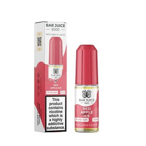 Bar Juice 5000 10ml Nic Salt E - Liquid - Pack of 10 | 5MG,15MG - Eliquid Base - Watermelon Strawberry Kiwi