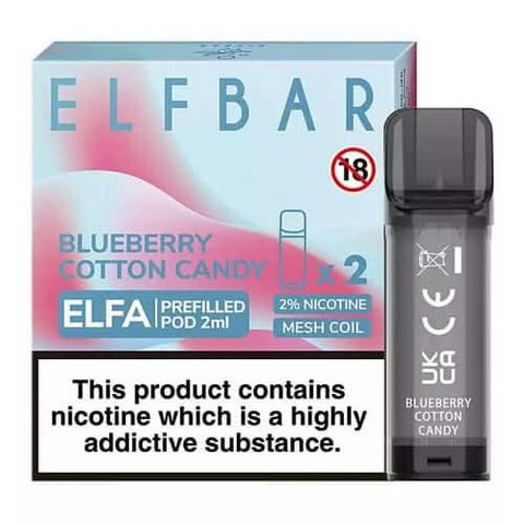 Elf Bar Elfa Pre-Filled Pod  - Blueberry Cotton Candy