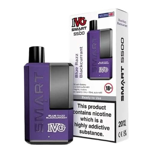 IVG Smart 5500 Disposable Vape Kit  - Blue Razz Blackcurrant