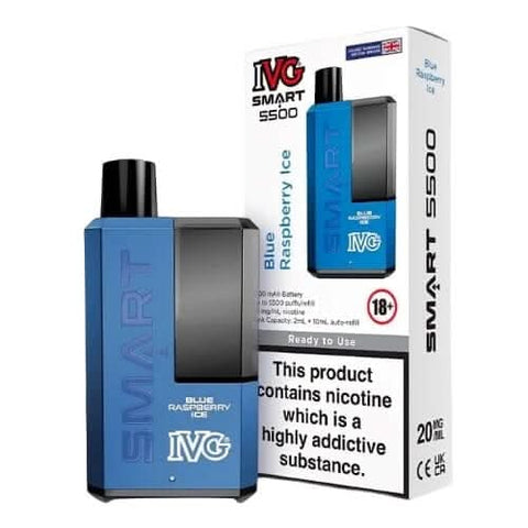 IVG Smart 5500 Disposable Vape Kit   - Blue Raspberry Ice