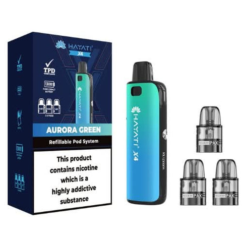 Hayati X4 Refillable Pod Vape Kit -Aurora Green