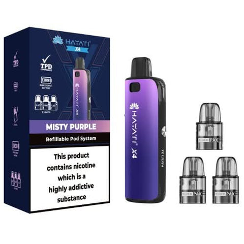 Hayati X4 Refillable Pod Vape Kit -Misty Purple