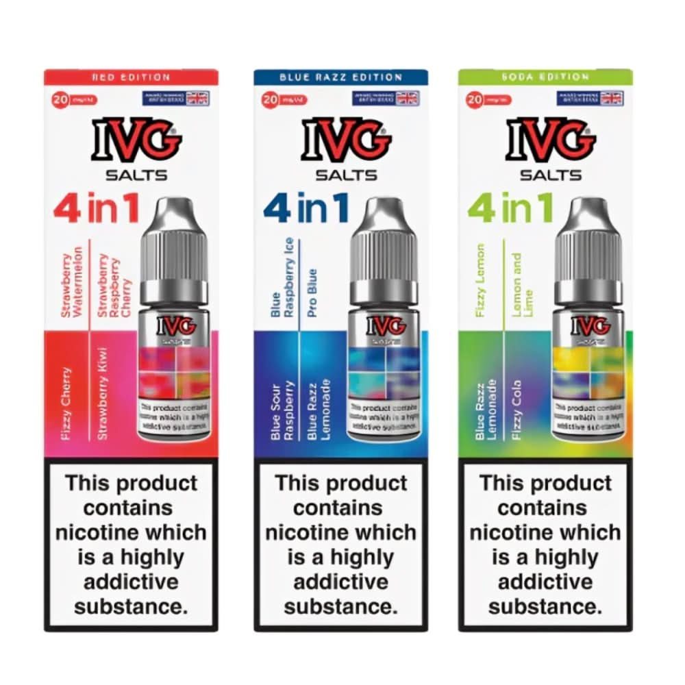 IVG 4 in 1 Special Edition Nic Salt E-Liquid - Pack Of 5– Eliquid Base