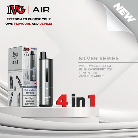 IVG Air 4 in 1 Disposable Vape  - Silver