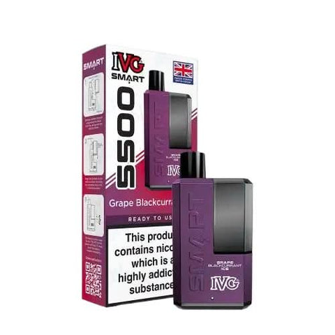 IVG Smart 5500 Disposable Vape Kit  - ⁠Grape Blackcurrant Ice