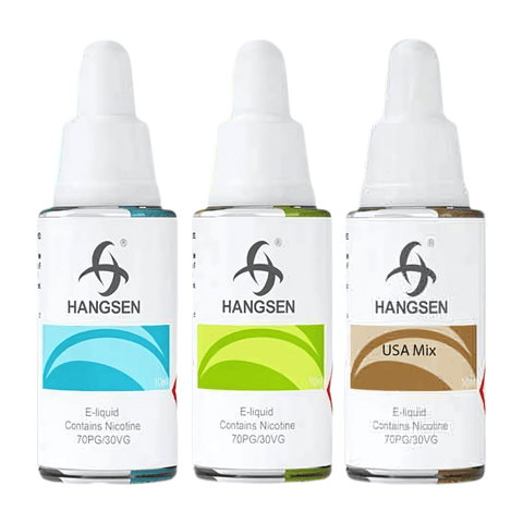 Pack of 10 Hangsen 10ml E - Liquid - Eliquid Base - Rainbow