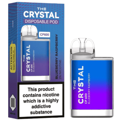 Pack of 5 - The Crystal CP600 Disposable Vape Device - Eliquid Base - Blueberry Raspberry