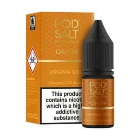 Pod Salt Origin 10ml Nic Salt - Pack of 5 - Origin Virginia Gold