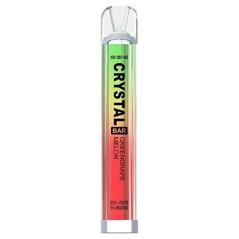 SKE Crystal 600 Disposable Vape Device - 20MG - Eliquid Base - Green Grape