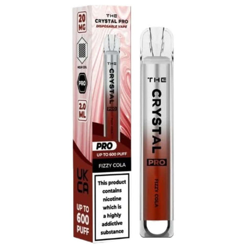 The Crystal Pro 600 Disposable Vape Device - Eliquid Base - Fizzy Cola