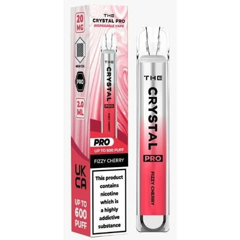 The Crystal Pro Bar 600 Disposable Vape  20MG - Fizzy Cherry