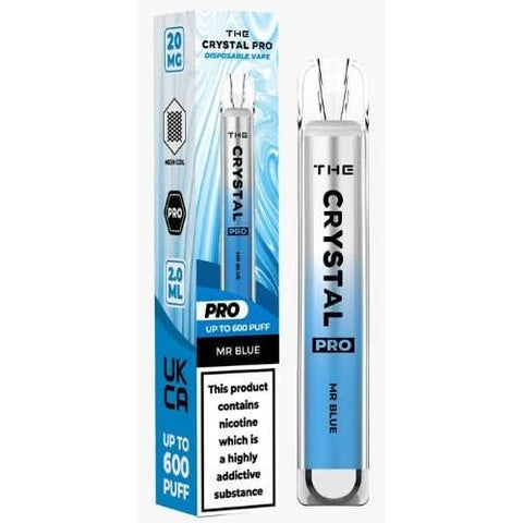 The Crystal Pro Bar 600 Disposable Vape  20MG - Mr Blue