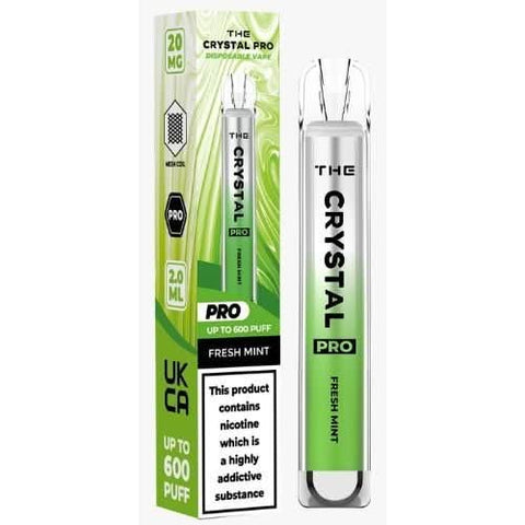 The Crystal Pro Bar 600 Disposable Vape  20MG - Fresh Mint