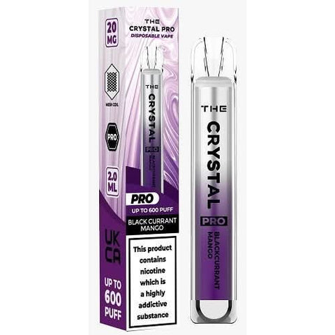 The Crystal Pro Bar 600 Disposable Vape  20MG - Blackcurrant Mango