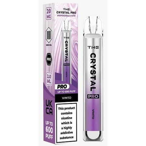 The Crystal Pro Bar 600 Disposable Vape  20MG - Vimto