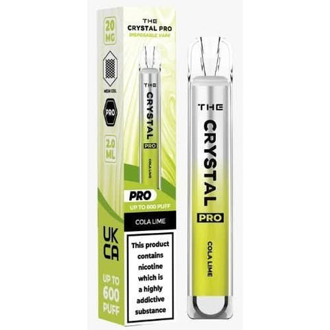 The Crystal Pro Bar 600 Disposable Vape  20MG - Cola and Lime