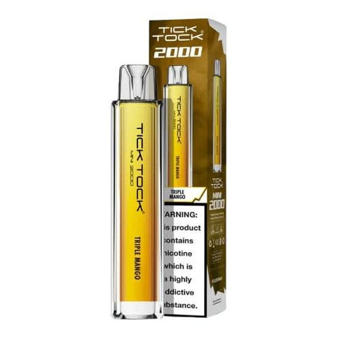 Tick Tock Mini 2000 Puffs Disposable Vape Device-20MG  - Triple Mango