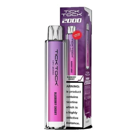 Tick Tock Mini 2000 Puffs Disposable Vape Device-20MG - Le Blueberry Cherry