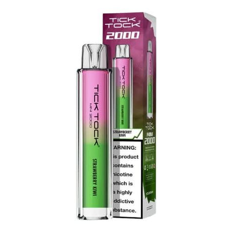 Tick Tock Mini 2000 Puffs Disposable Vape Device-20MG  - Strawberry Kiwi