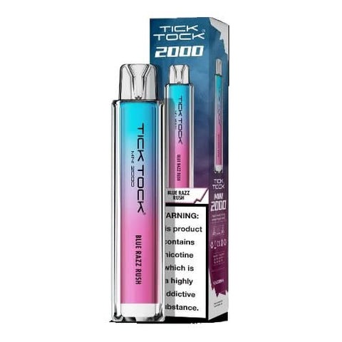 Tick Tock Mini 2000 Puffs Disposable Vape Device-20MG - Blue Razz Rush