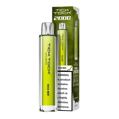 Tick Tock Mini 2000 Puffs Disposable Vape Device-20MG  - Fresh Mint