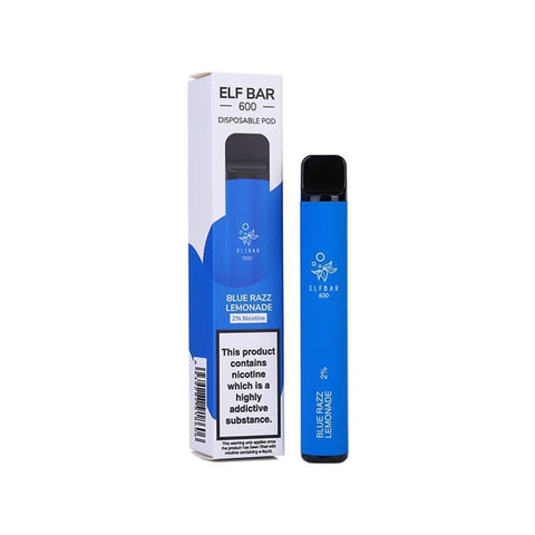 Elf Bar 600 Puff Disposable Vape  Device  - Blue Razz Lemonade 