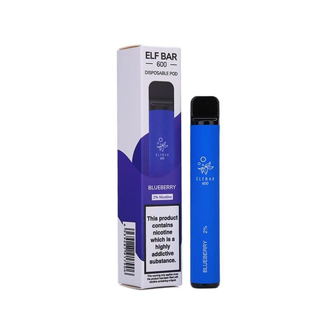 Elf Bar 600 Puff Disposable Vape  Device  - Blueberry