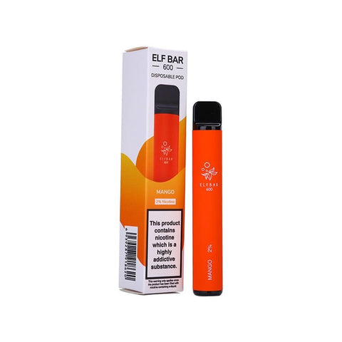 Elf Bar 600 Puff Disposable Vape  Device  - Mango 