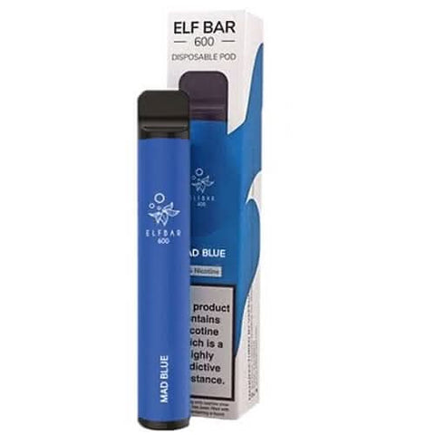 Elf Bar 600 Puff Disposable Vape  Device -Mad Blue