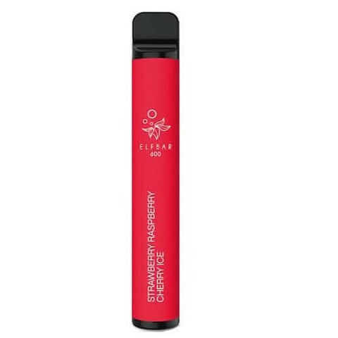 Elf Bar 600 Puff Disposable Vape  Device  -Strawberry Raspberry Cherry Ice