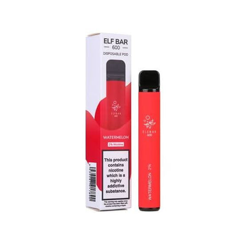 Elf Bar 600 Puff Disposable Vape  Device - Watermelon