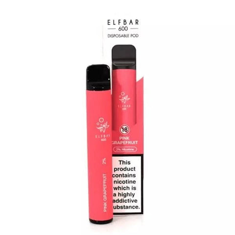 Elf Bar 600 Puff Disposable Vape  Device  -Pink Grapefruit