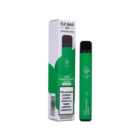 Elf Bar 600 Puff Disposable Vape  Device  - Kiwi Passion Fruit Guava