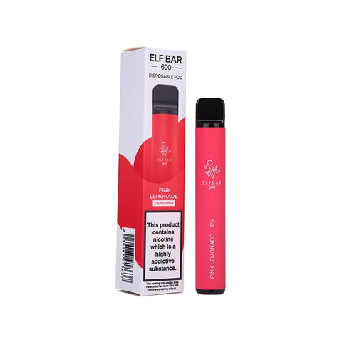 Elf Bar 600 Puff Disposable Vape  Device  - Pink Lemonade