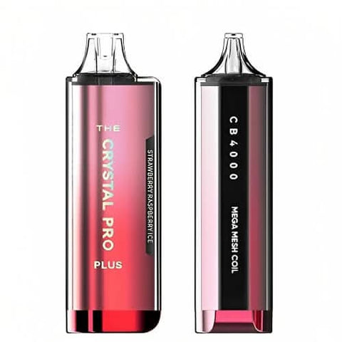 The Crystal Pro Plus 4000 Disposable Vape Device -Strawberry Raspberry Ice