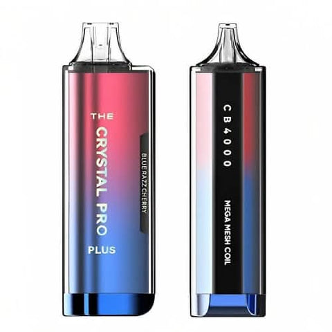 The Crystal Pro Plus 4000 Disposable Vape Device -Blue Razz Cherry